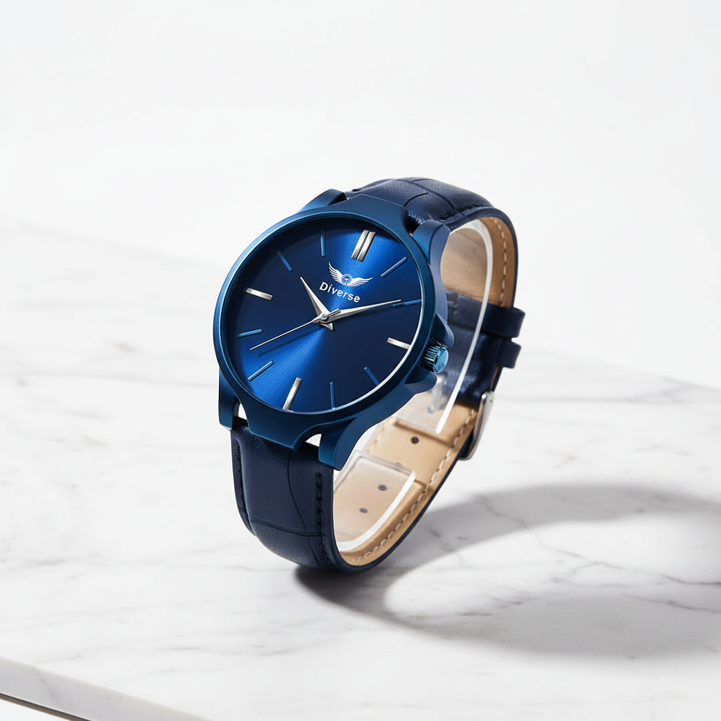 Men's Analog Leather Watch