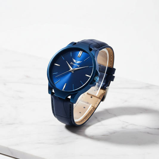 Men's Analog Leather Watch